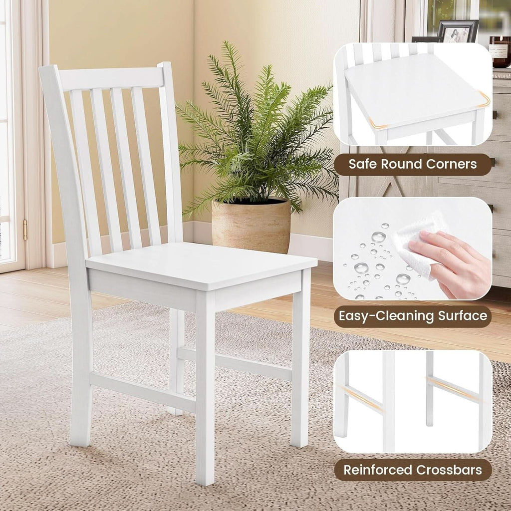White Curved Back Dining Chairs Collection Edition