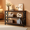 Walnut Brown 47 Inches Industrial Console Table Elegant