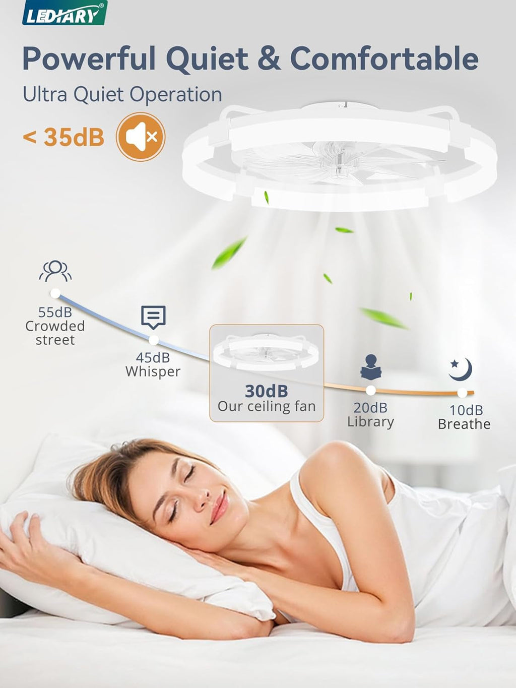 Twenty Four Inch Ceiling Fan With Dimmable Lights Remote