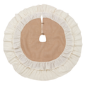 Natural Sidonia Cotton Jute Ruffle Christmas Tree Skirt