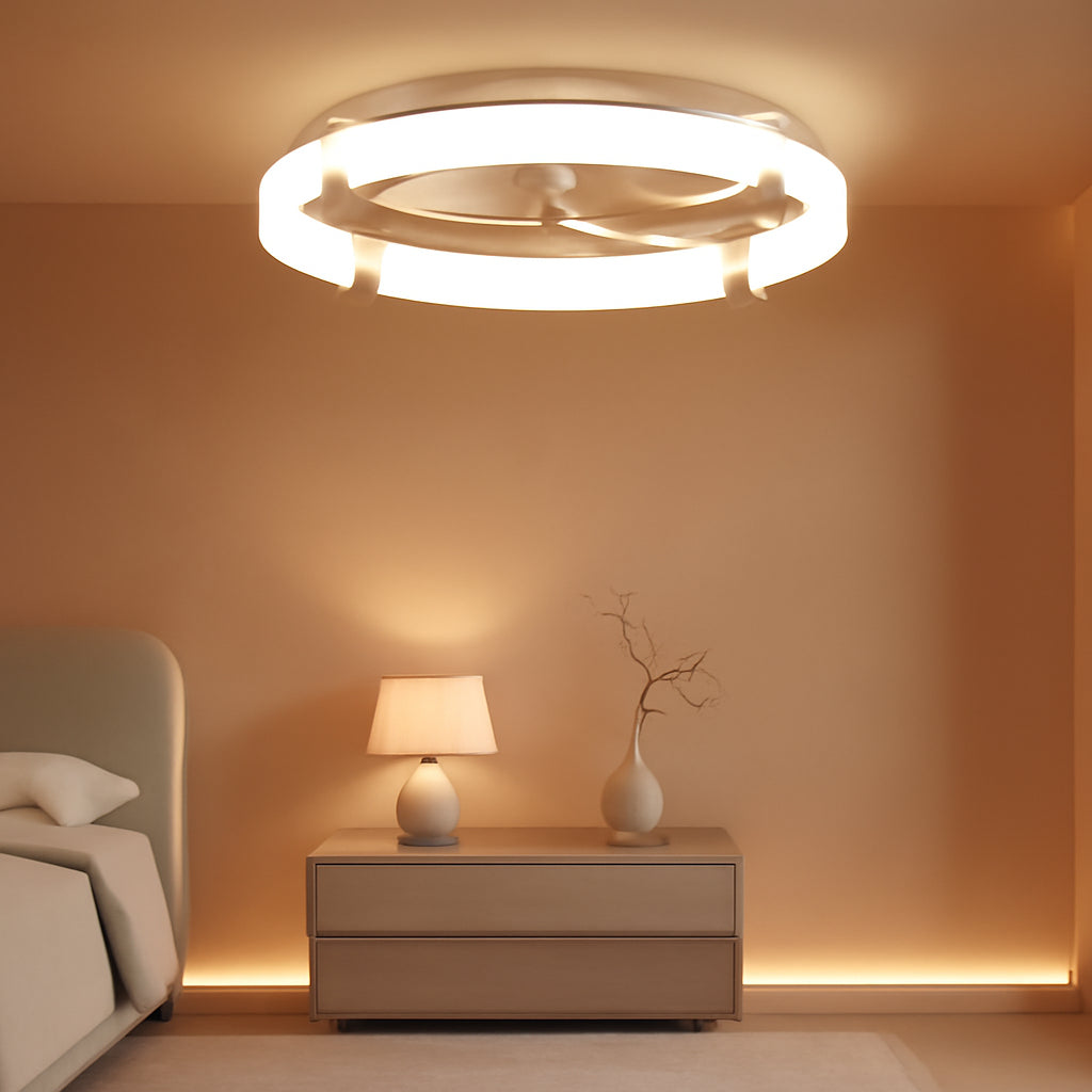 Twenty Four Inch Ceiling Fan With Dimmable Lights Remote