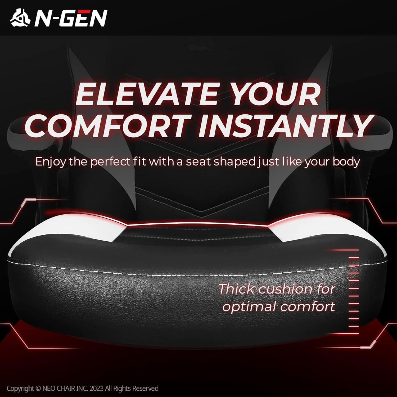 White Gaming Chair With Lumbar Support And Flip Up Arms