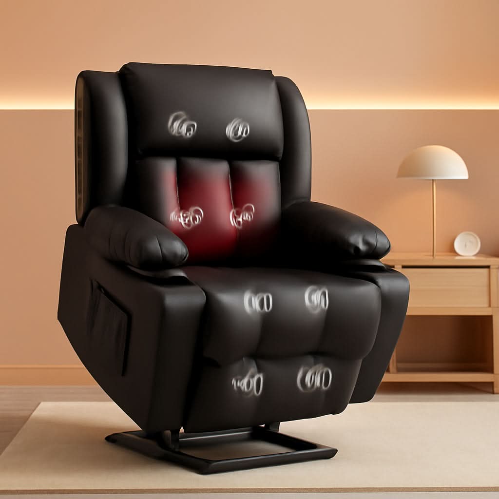 XL31 Power Lift Recliner For Elderly Black Massage