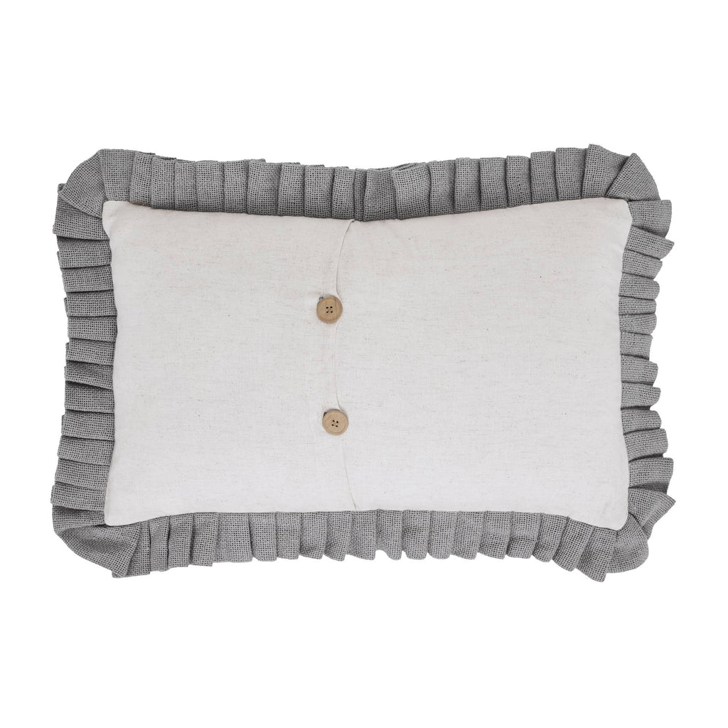 Embroidered Bee Throw Pillow 14x22