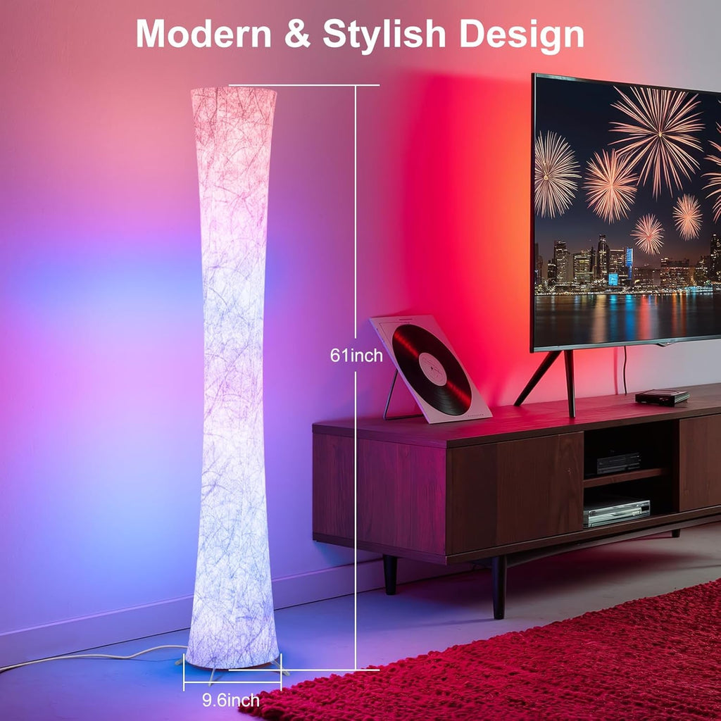 Floor Lamp 61 Inch RGB LED Color Changing Smart Lighting