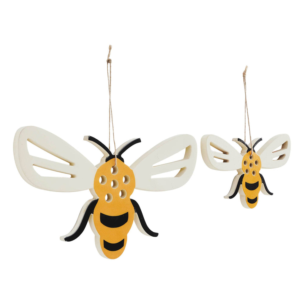 Buzzy Bees Bee Shaped MDF Wall Hanging Set 2 Sizes