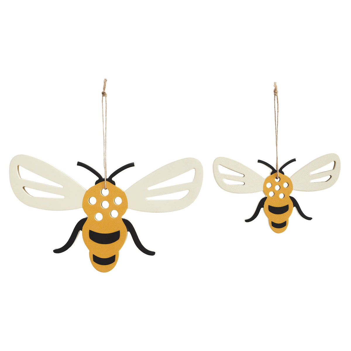 Buzzy Bees Bee Shaped MDF Wall Hanging Set 2 Sizes