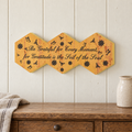 Buzzy Bees Be Grateful Hexagon MDF Wall Sign 5.8x15