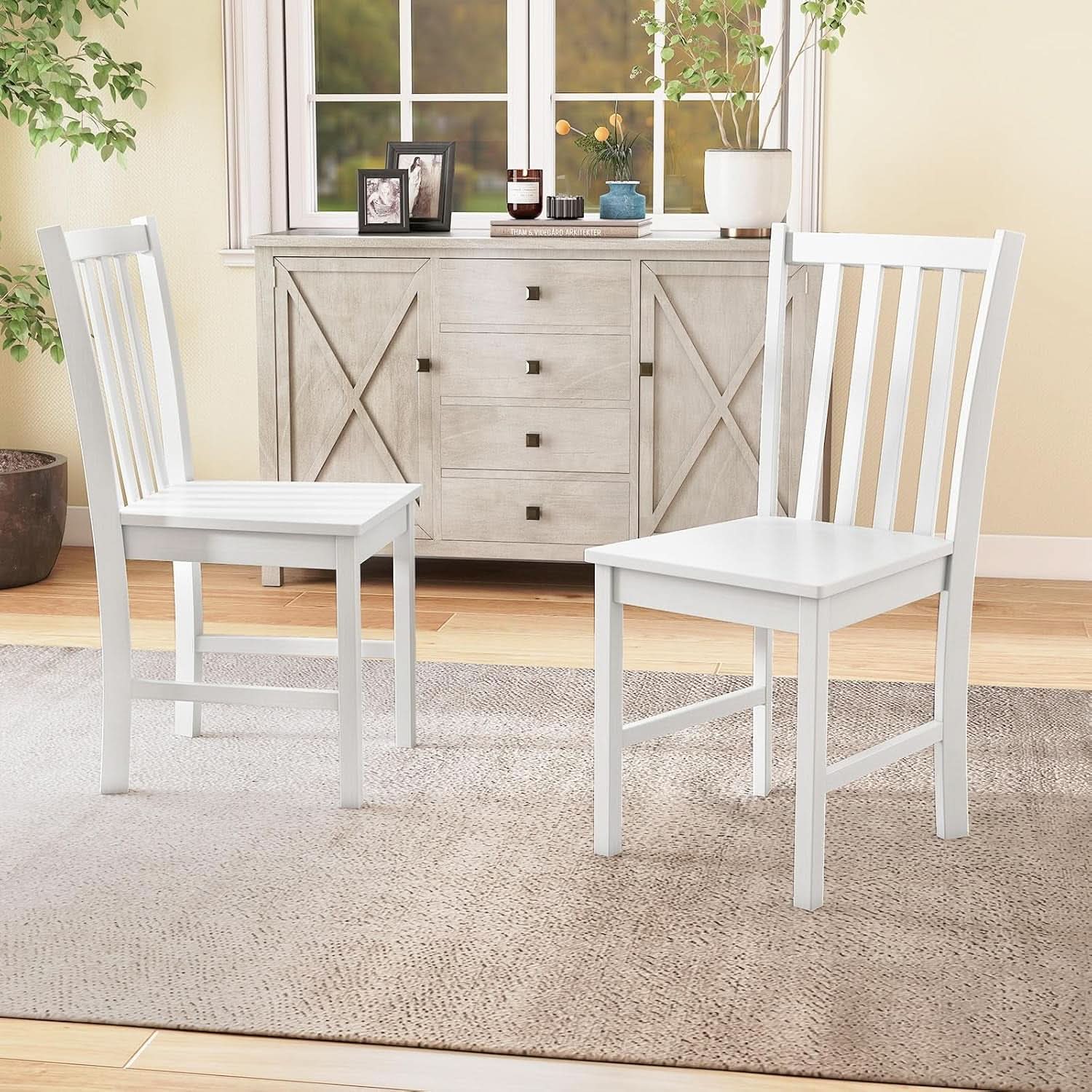 White Curved Back Dining Chairs Collection Edition