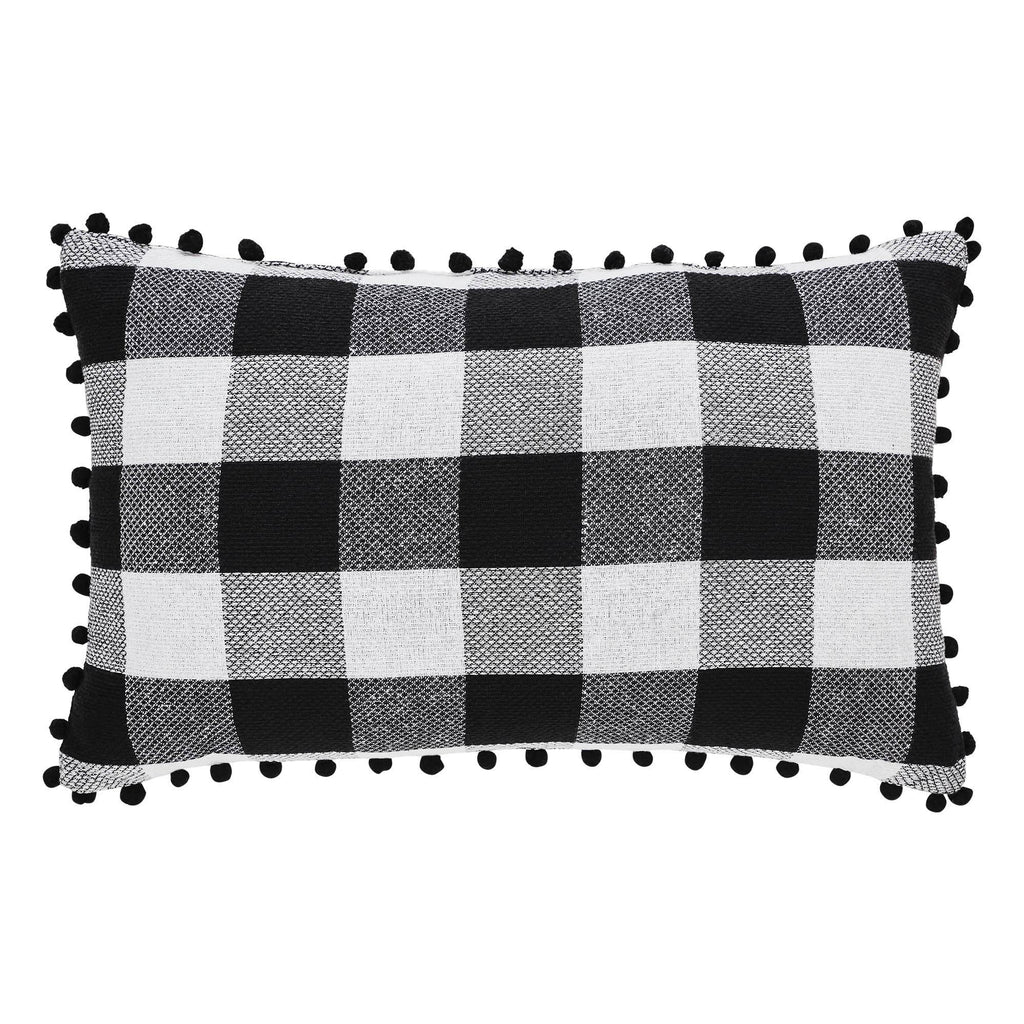 Santa Sleigh Christmas Throw Pillow 14x22 Annie Black