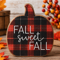 Plaid Pumpkin Chunky Sitters