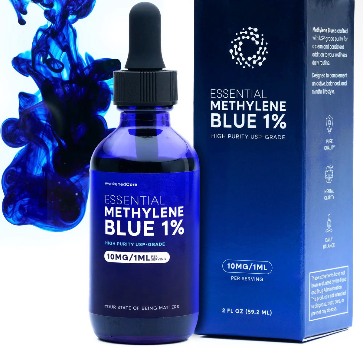 Methylene Blue 1% | USP Grade & Lab Tested | 2 oz Liquid Drops