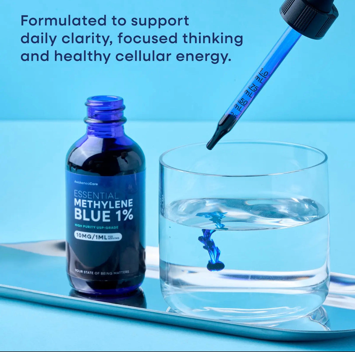Methylene Blue 1% | USP Grade & Lab Tested | 2 oz Liquid Drops