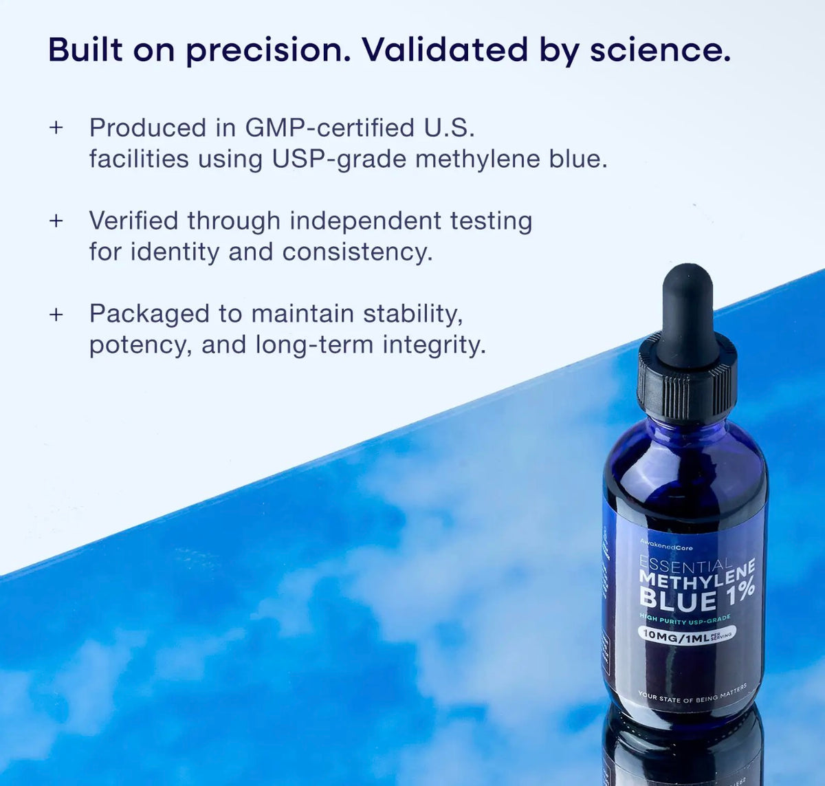 Methylene Blue 1% | USP Grade & Lab Tested | 2 oz Liquid Drops