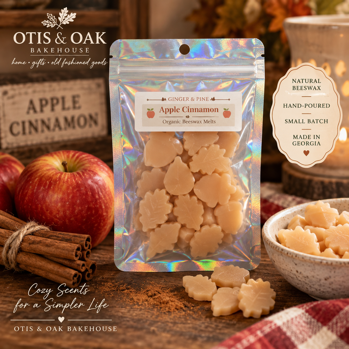 Apple Cinnamon Organic Beeswax Melts