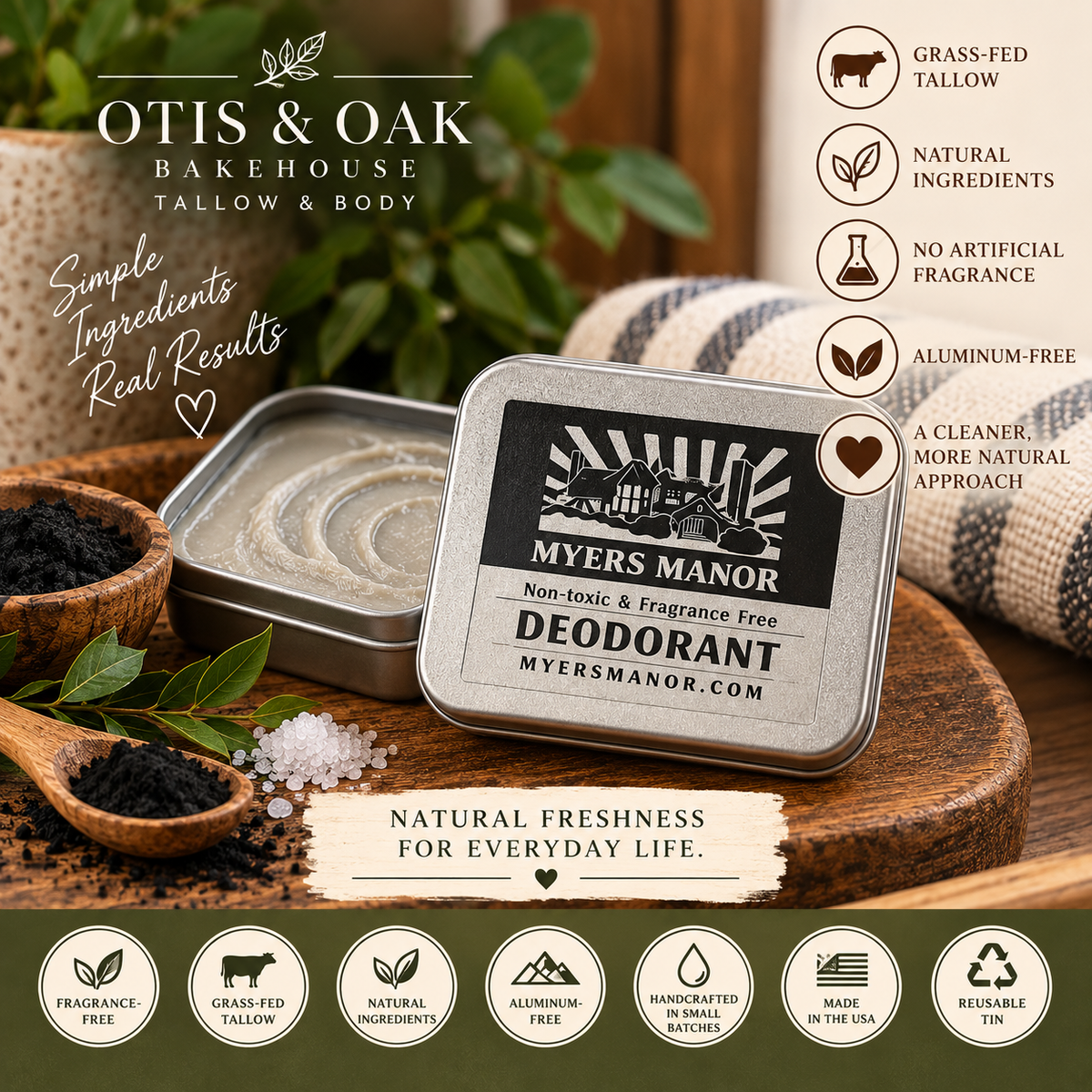 Tallow Deodorant Paste | Fragrance Free