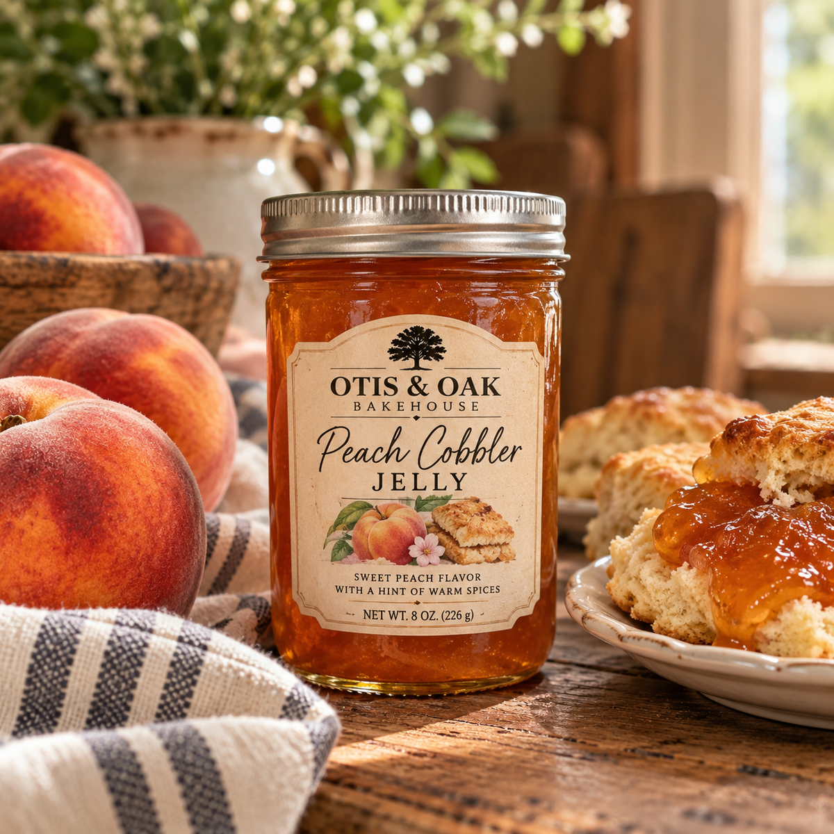 Peach Cobbler in a Jar
