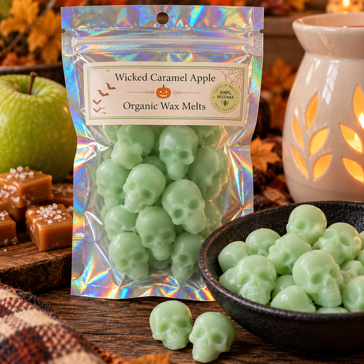 Mini Skeleton Wax Melts | Wicked Caramel Apple
