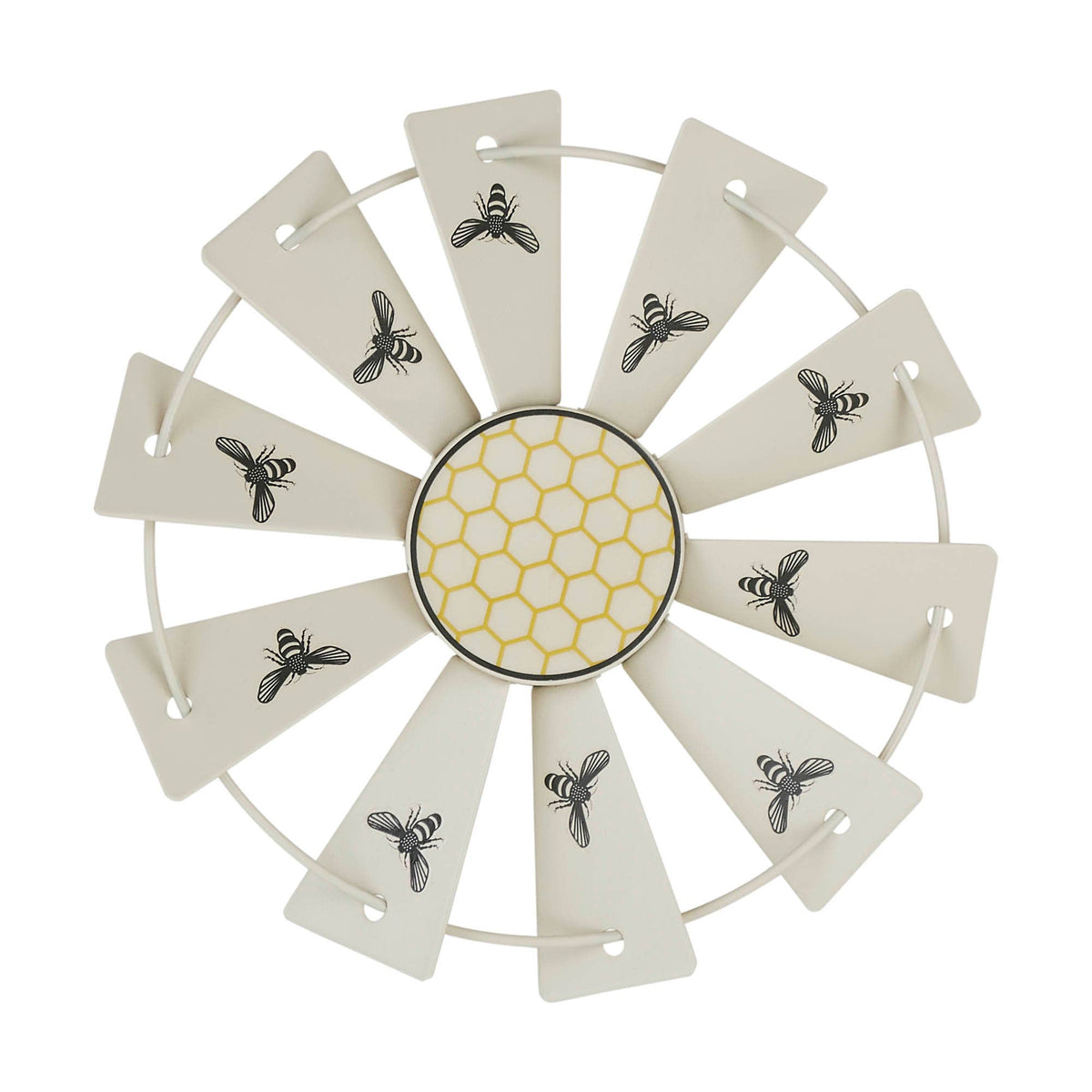 Buzzy Bees Metal Windmill Wall Decor 8.25in
