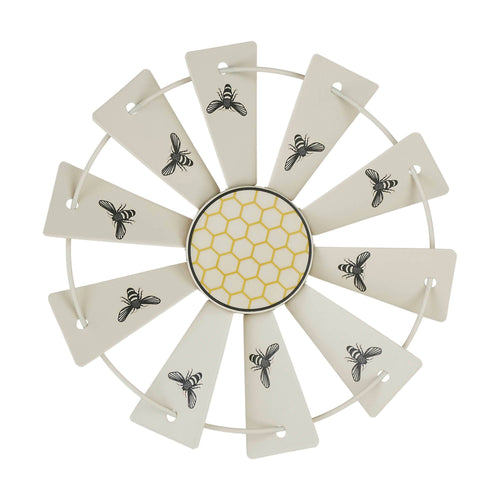 Buzzy Bees Metal Windmill Wall Decor 8.25in