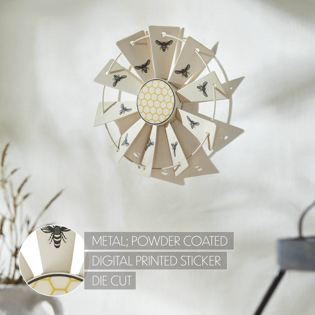 Buzzy Bees Metal Windmill Wall Decor 8.25in