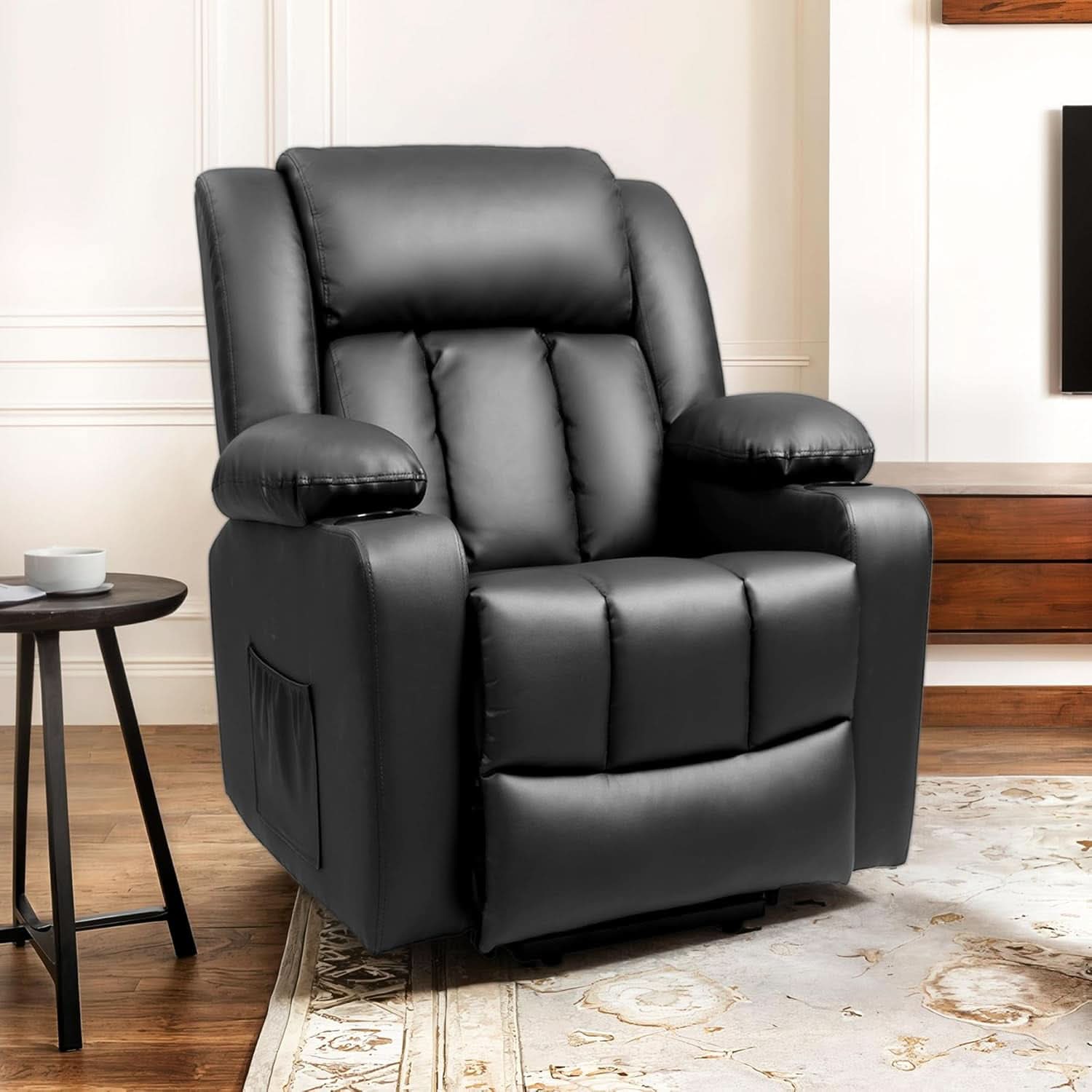 XL31 Power Lift Recliner For Elderly Black Massage