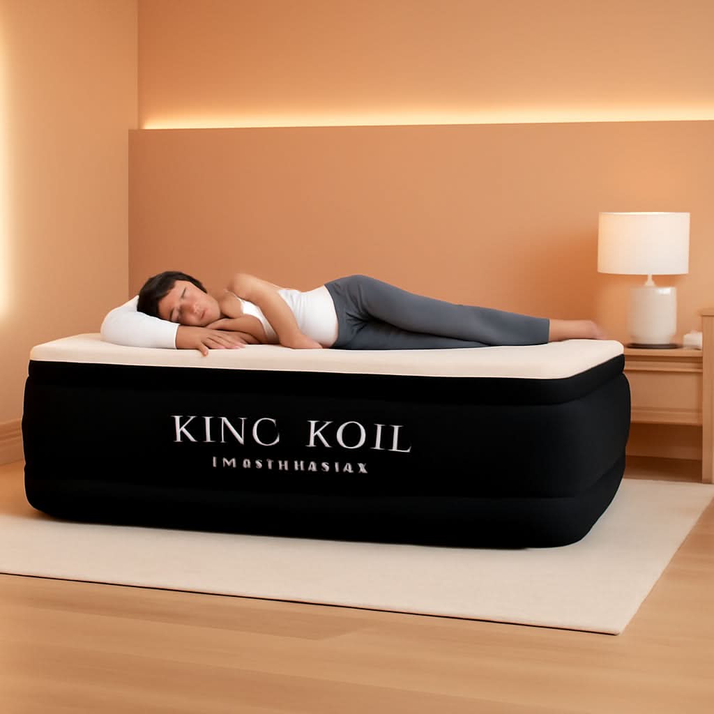 Pillow-Top Plush Full-Size Air Mattress Built-In Pump