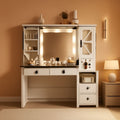 Celestial White Makeup Vanity Desk With Illumination